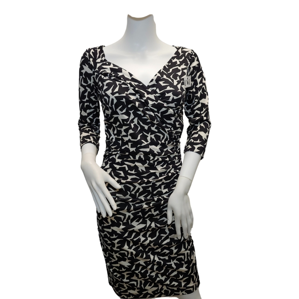 DVF Bentley Stretch Dress, B/W, XS